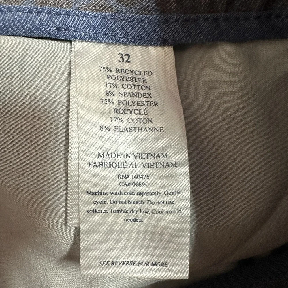 Faherty Shorts Mens 32 Gray All Day Shorts Hybrid Stretch Quick Dry Surf Casual